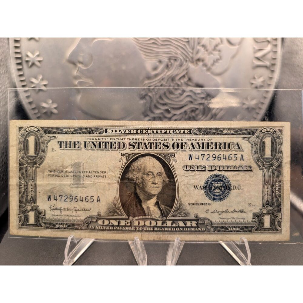 1957B $1 Silver Certificate – W47296465A – Blue Seal